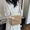 Beach Trend Personality 2025 Silk Scarf New Summer ins Trendy Straw Simple Rattan One Shoulder Crossbody Underarm Bag