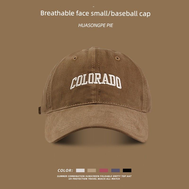 

Summer New Sunscreen Baseball Cap for Women Couple Outdoor Sports Breathable Face-Looking Trendy Fashion Peaked Cap for Men C2237 art COL baseball cap coffee M(56-58cm)