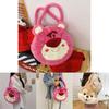 Pineapple Pup And Strawberry Bear Plush Cartoon Shoulder Bag Large Capacity Tote For Everyday Use