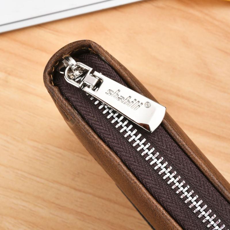 Men's Wallet Zipper Retro Short Horizontal