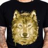 Wolf Face Graphic Tee Wildlife Wolf Lover Nature Animal Splatter Art Shirt.