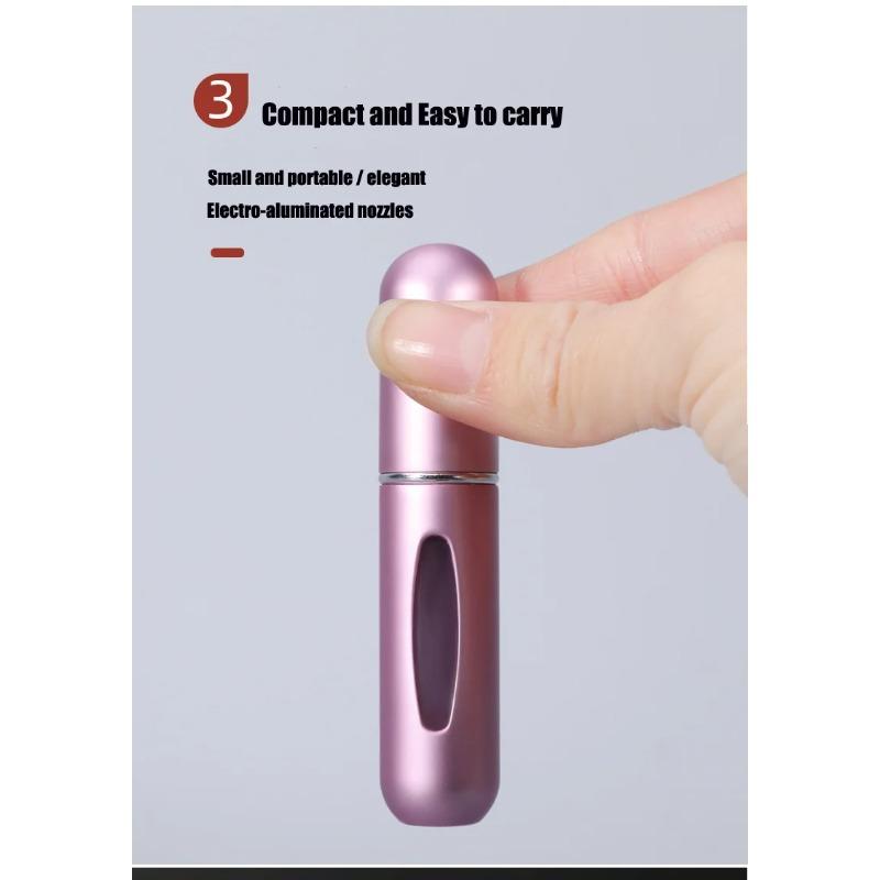 10ml 5ml Mini Portable Perfume Spray Aluminium Travel Self-Pumping Dispenser Bottle Bottom Direct Fill Jar Cosmetic Empty Tool