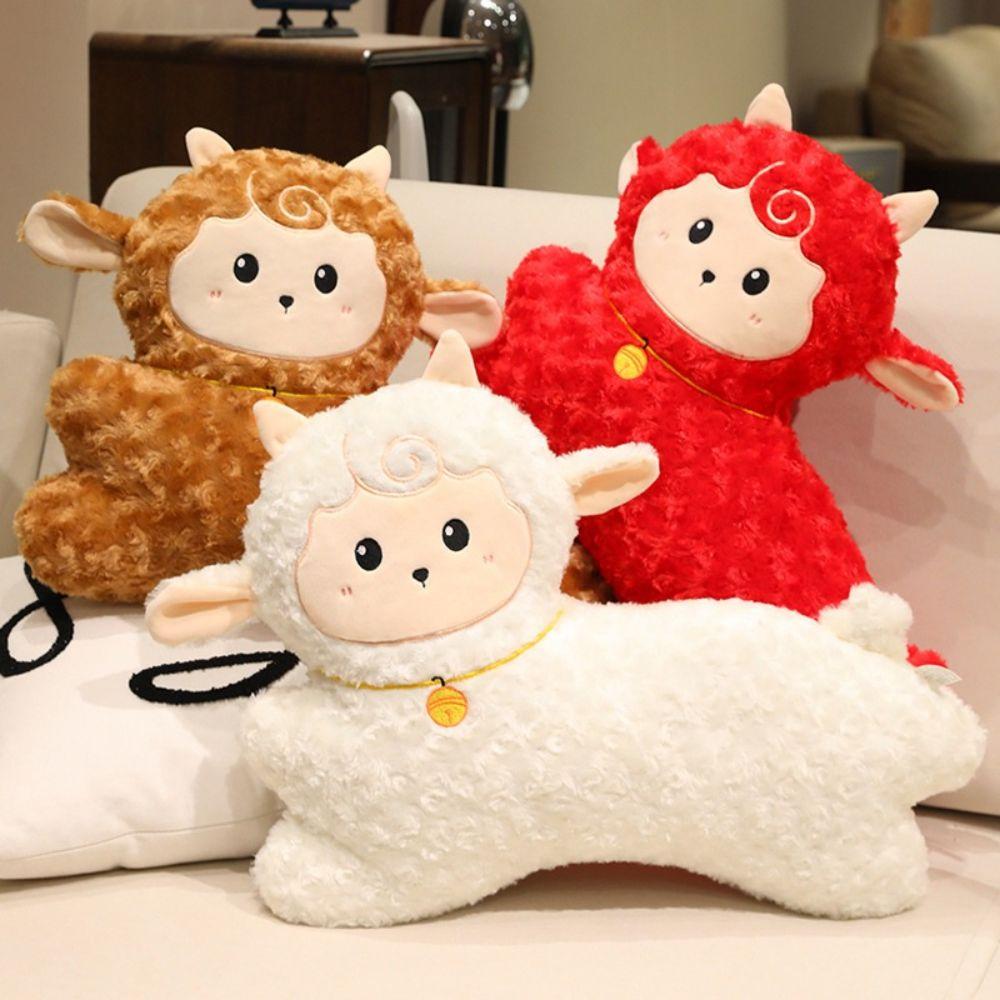 60cm Plush Mascot Doll Large Stuffed Animal Toy Zodiac Sheep Plush Throw Pillow  Home Decoration