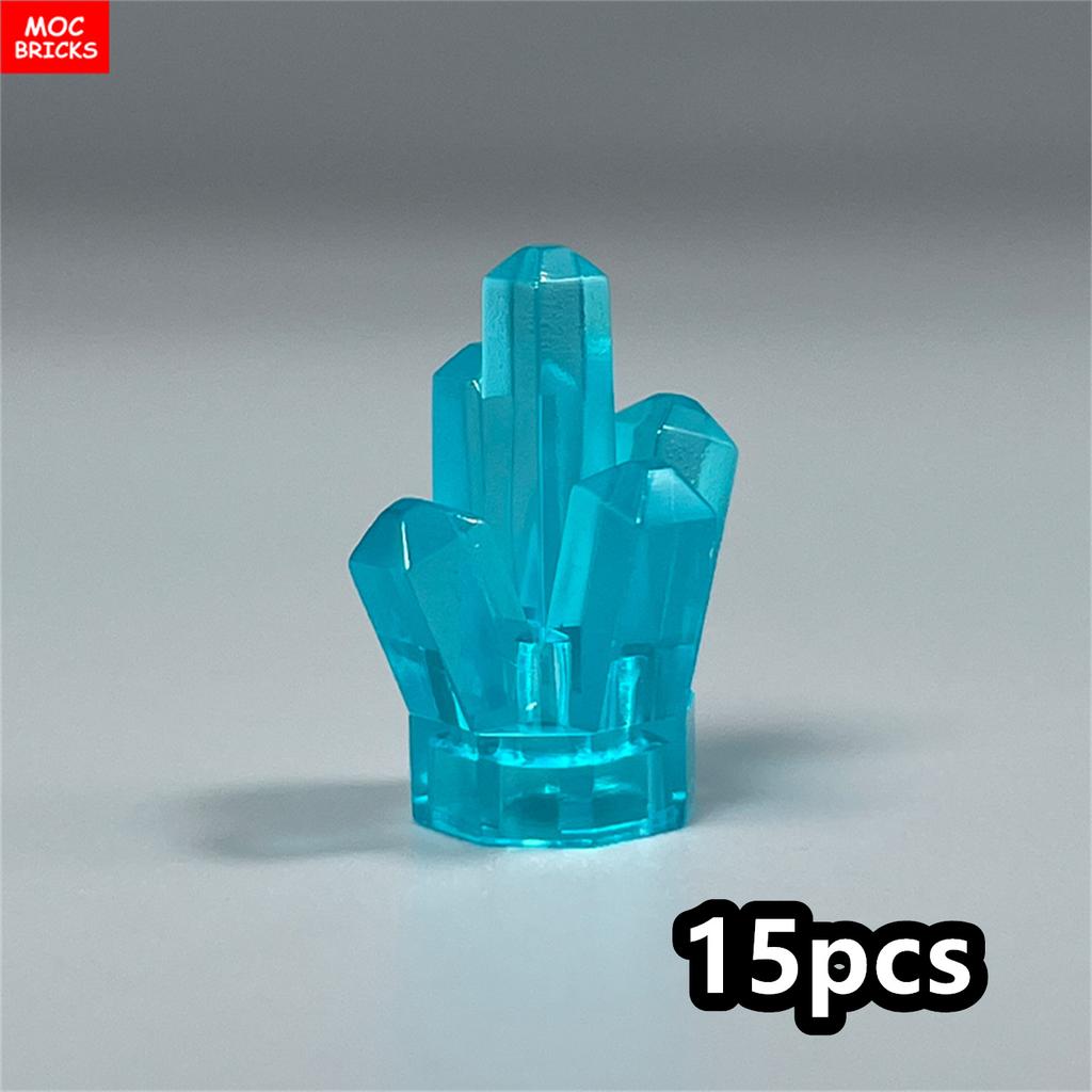 MOC Bricks Stone Gem Paint Ore Rock 1x1 Crystal 5 Point 29377 30385 28623 Educational Building Blocks