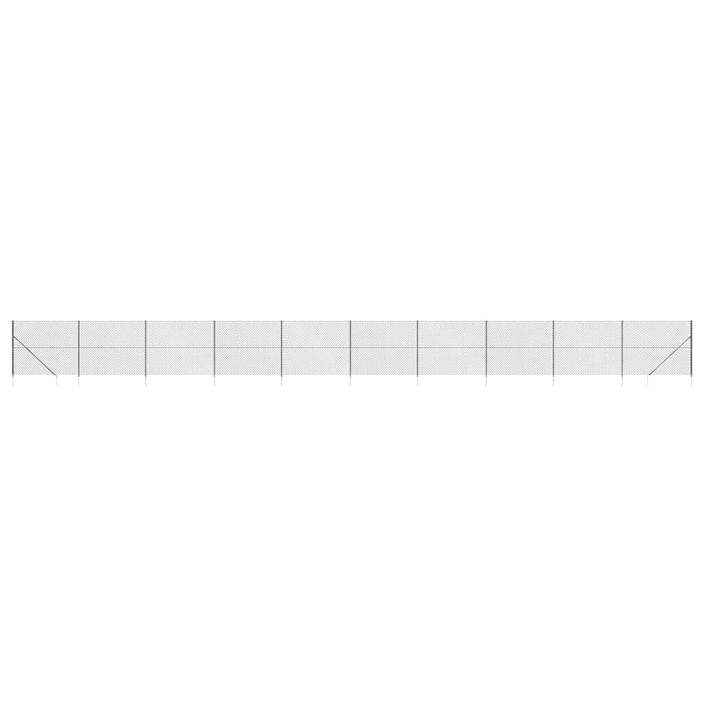 Vidaxl Ogrodzenie Z Siatki, Z Kotwami, Antracytowe, 1,6X25 M