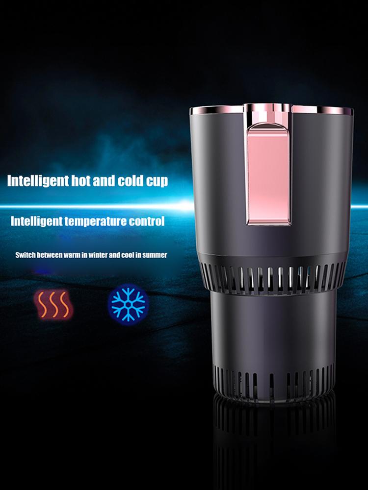 12V Smart Cooling & Heating Car Cup with Temp Display 2 In 1 Electric Coffee Milk Warmer Cooler Beverage Mug Holder