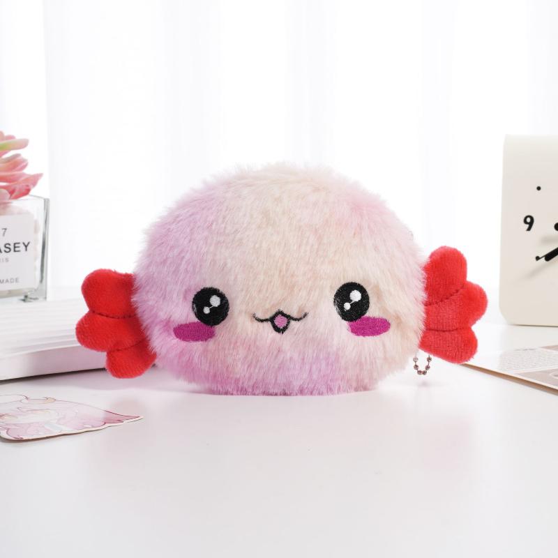 

Cute Plush Salamander Coin Purse, Cartoon Axolotl Wallet, Portable Mini Earphone Pouch, Stylish Bag Charm C