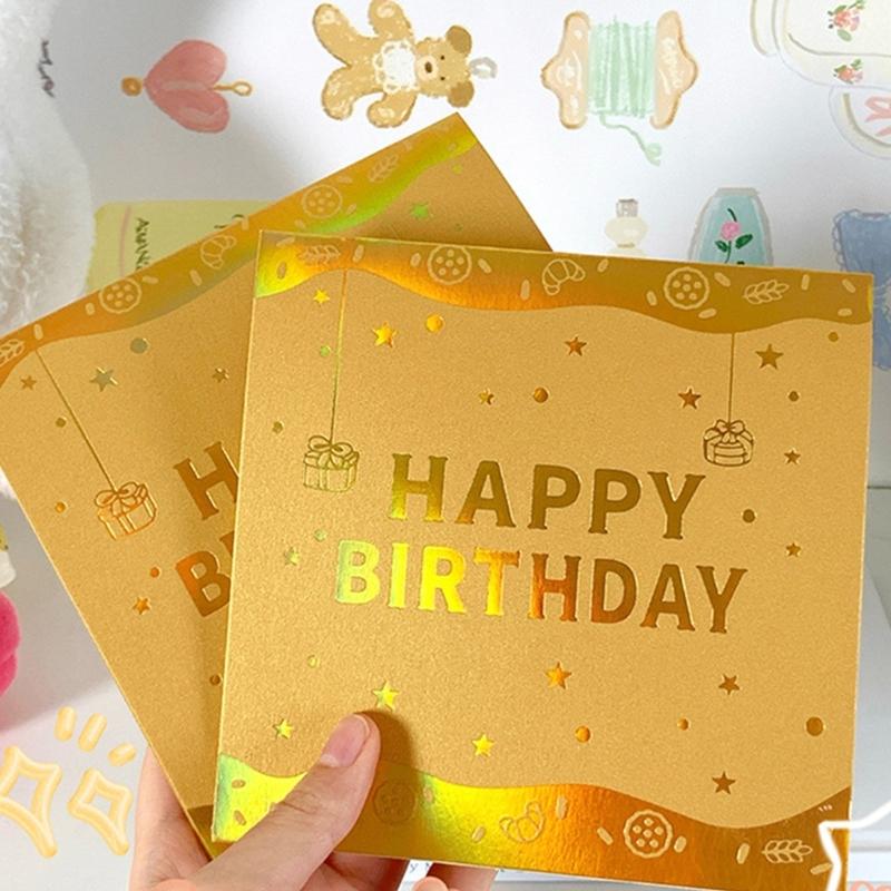 Happy Birthday Card 3D Cake Greeting Card Birthday Greeting Cards with Envelope for Women Men Kid Adult Anniversaries