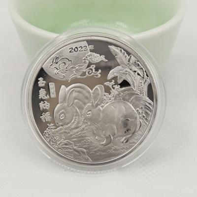 Memorable Sturdy Zodiac Medal Popular 2023 New Year of The Rabbit Commemorative Coin
