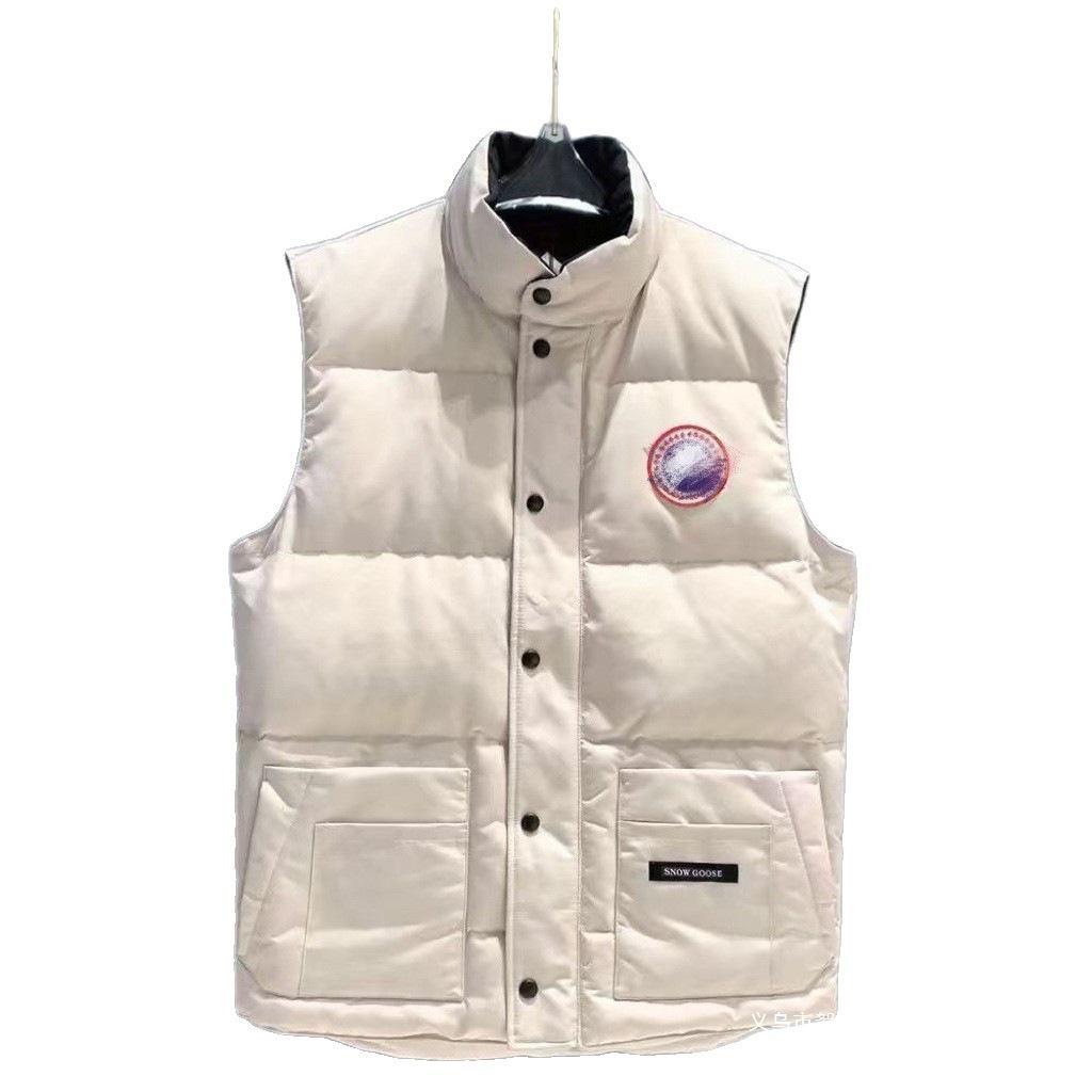 Czysty Oryginalny Unisex Biały Puchowy Kamizelka - Gruba, Ciepła Bezrękawnikowa Kamizelka ze Stójką