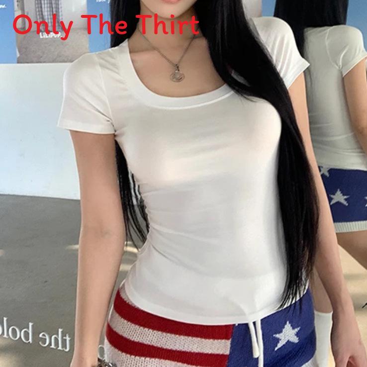 Sexy Girl T Shirt Women Slim Fit U Neck Short Sleeve Casual Tops For Daily Wear