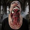 Creepy Face Mask Halloween Horror Skull Latex Mask, Tongue Sticking-Out Full Head Cosplay Masquerade for Party Costume Props Realistic