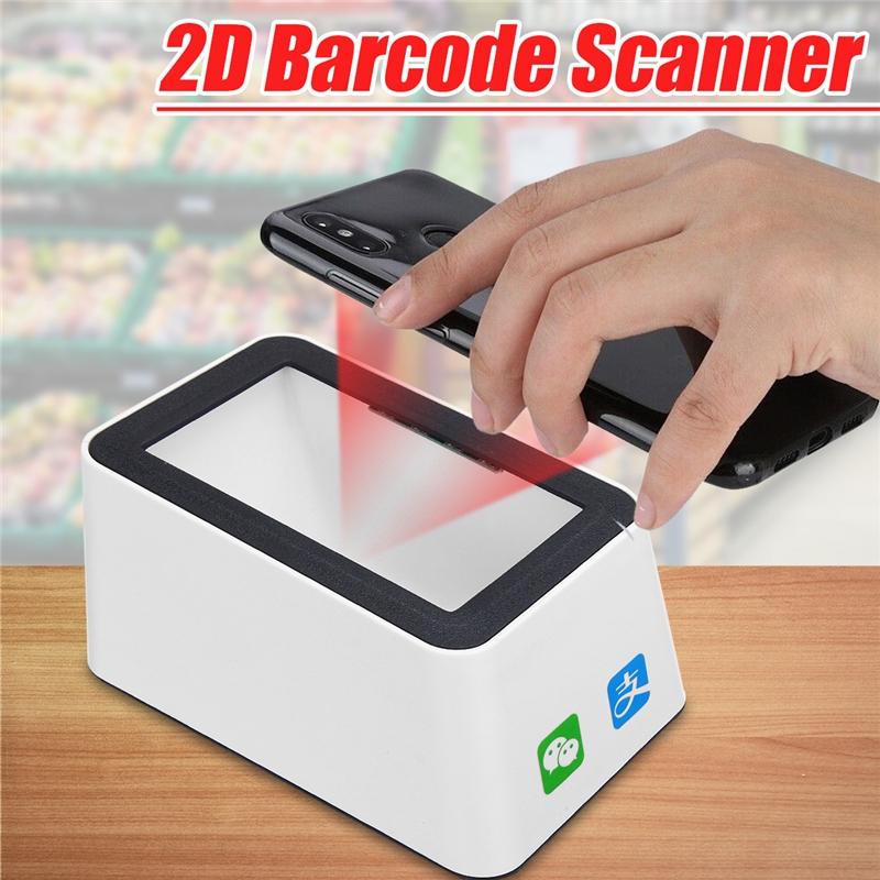 USB Versatile Scanning Hands-free Scan QR Code 1D&2D Code Reader Stores Supermarkets Bar Code Reader Barcode Scanner