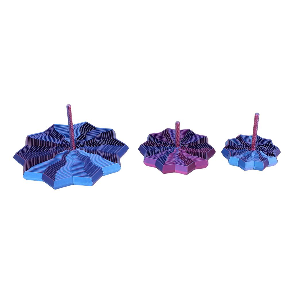3 Stück 3D-gedruckte expandierende Sternenspielzeuge Polygonale Finger-Rotations-Sensorikspielzeuge mit Griff