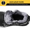 Winter Boots Men Shoes Steel Toe Work Boots Keep Warm Fur Construction Safety Boots Puncture-Proof Thick Plush Work Sneakers