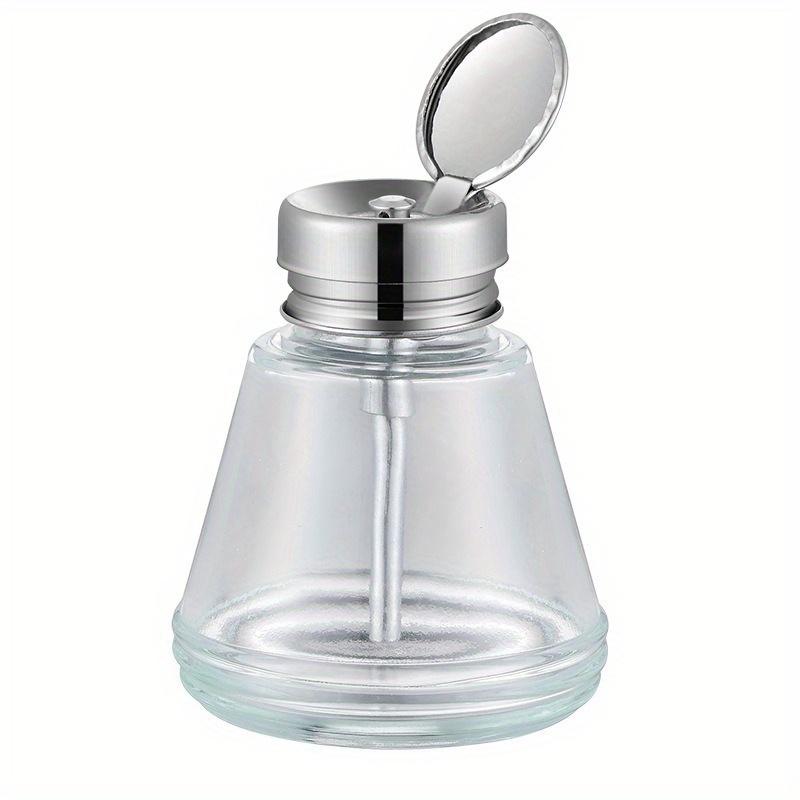 

1PC Plate Washing Water Pressure Bottle, Glass Alcohol Bottle, Press Type Alcohol Bottle, Nail Art Tool, Nail Washing Water Bottle