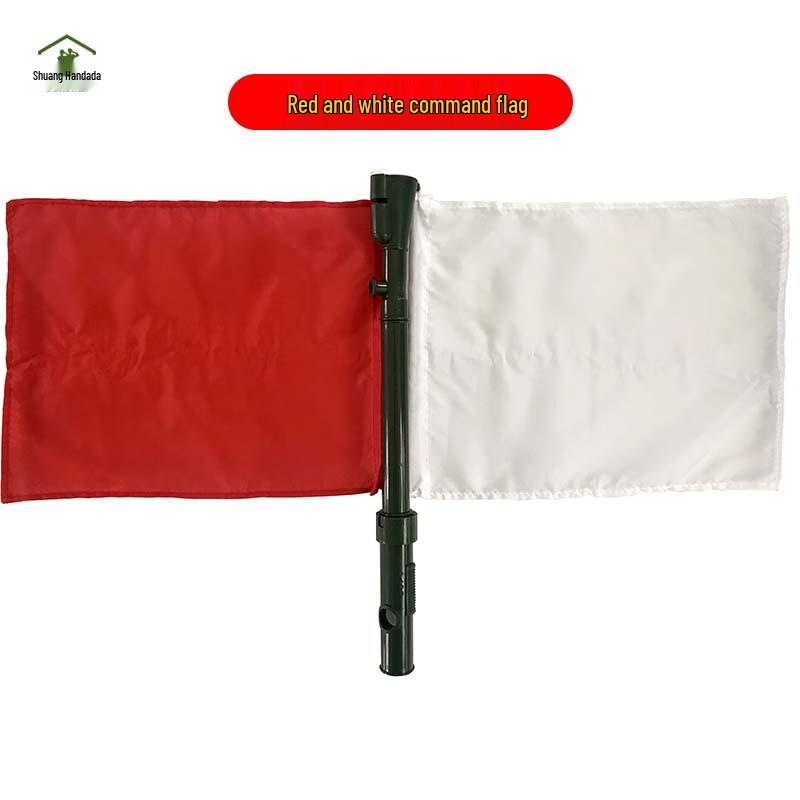 Two-Color Signal Command Flag (Red/White)