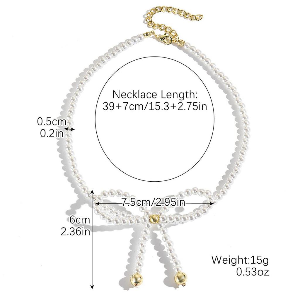 Necklace for Women Jewelry Necklace Women Hundred Premium Alloy Bow Necklace Beautiful Elegant Necklace for Her