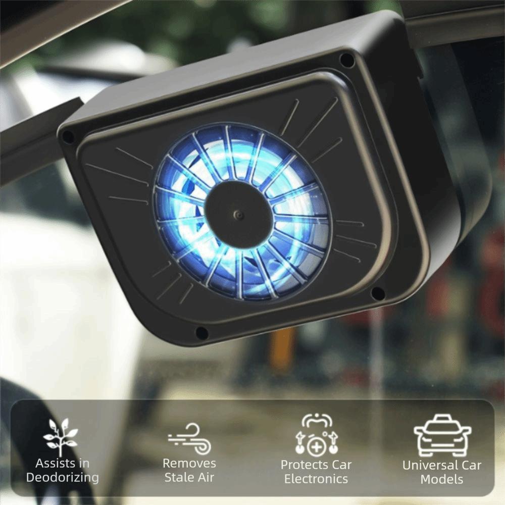 Energy Saving Solar Powered Fan Portable Window Fan Cooling Car Exhaust Fan Vehicle Use