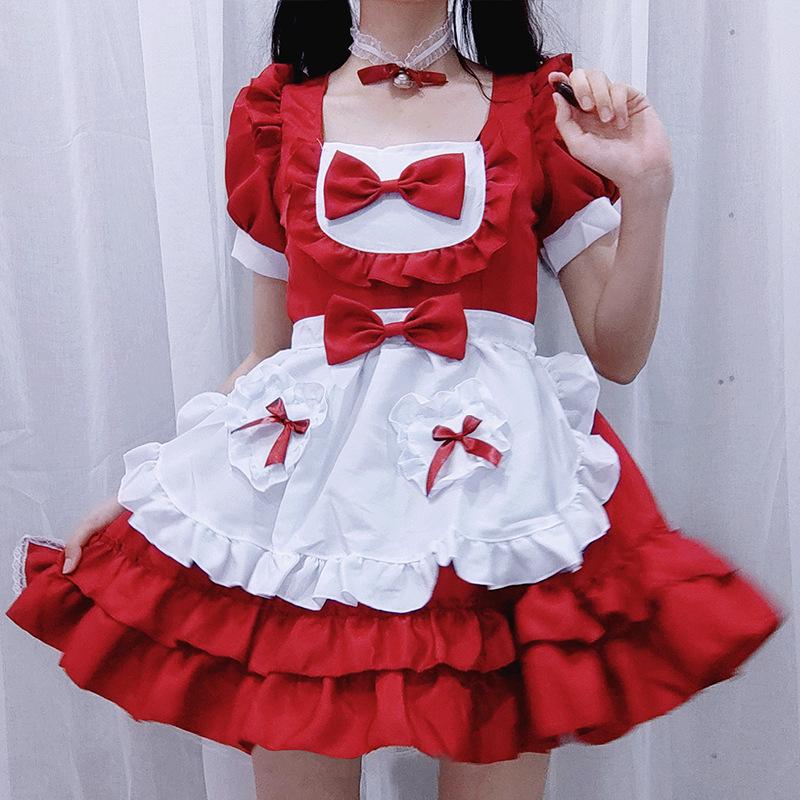Sexy Cream Sweetheart Maid Dress Lolita Cosplay Costume