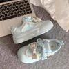 Korean board shoes, new models in autumn, niche non-collision shoes, platform bread shoes