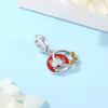 Original 925 Sterling Copper Charms Maneki Neko Lucky Fortune Cat Beads Pave CZ Fit Brand Bracelets Necklaces Women Zircon