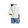 Polo Ralph Lauren Solid Logo Embroidered Crew Neck Knit Long Sleeve T-Shirt Women Tops White WMPOKNINCU20696-100