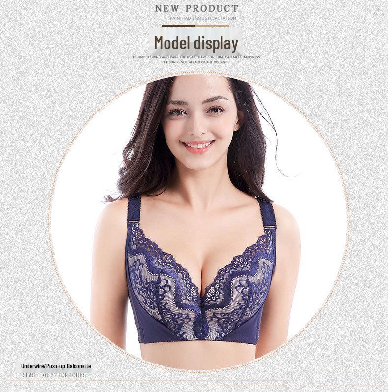 Plus Size Lace Underwire Support Bra for Full Cup Women - Autumn/Winter Collection