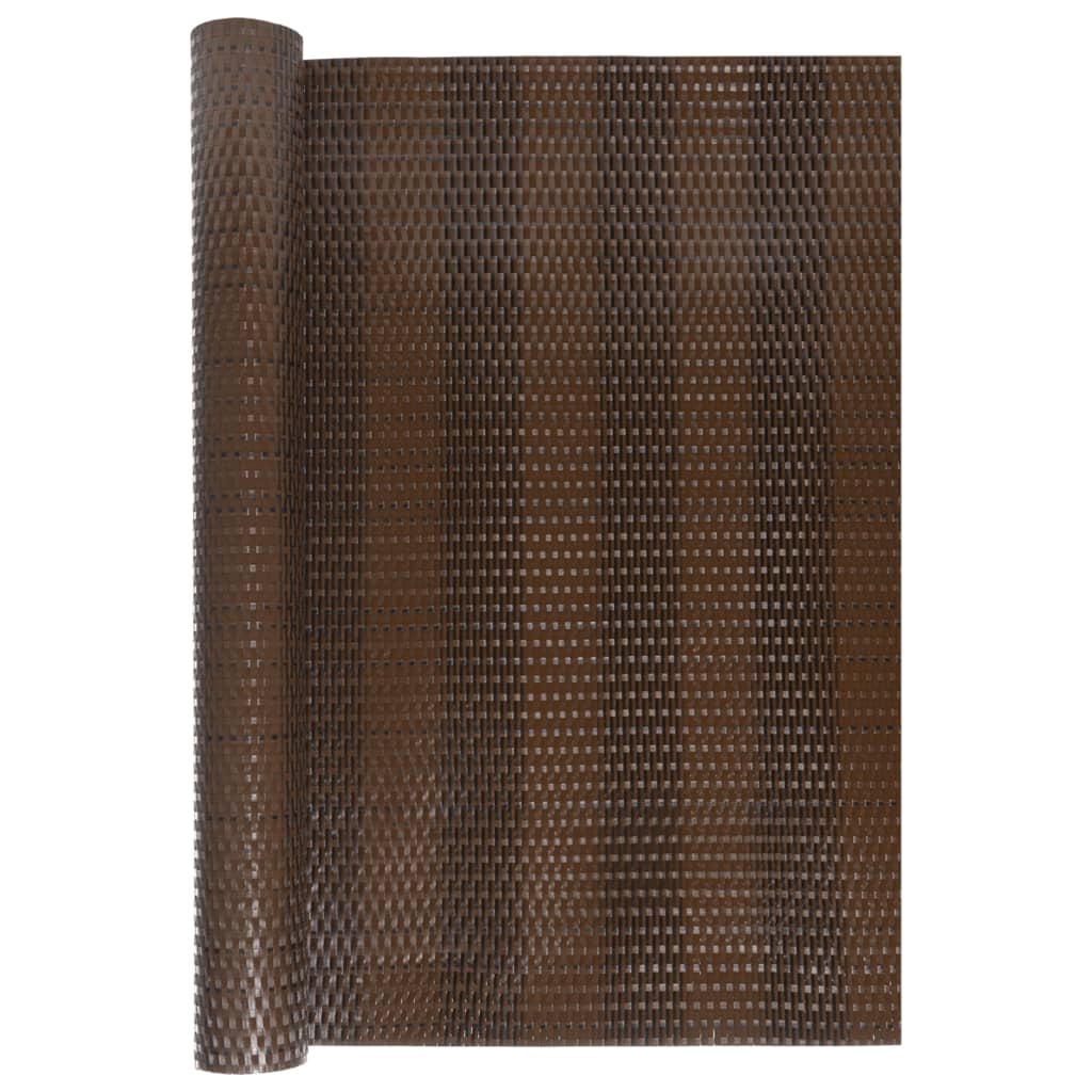 Balcony Privacy Screen Brown and Black 500 X 90 Cm Poly Rattan