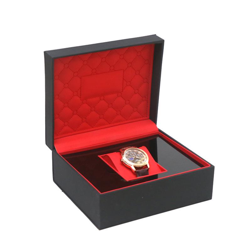 

Brushed Texture PU Leather Watch Box - New Style Jewelry Display Gift Box красный