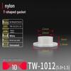 T-Shaped Nylon & Plastic Insulation Gasket, Screw Shaft Sleeve, M2-M35, Round Concave-Convex Design