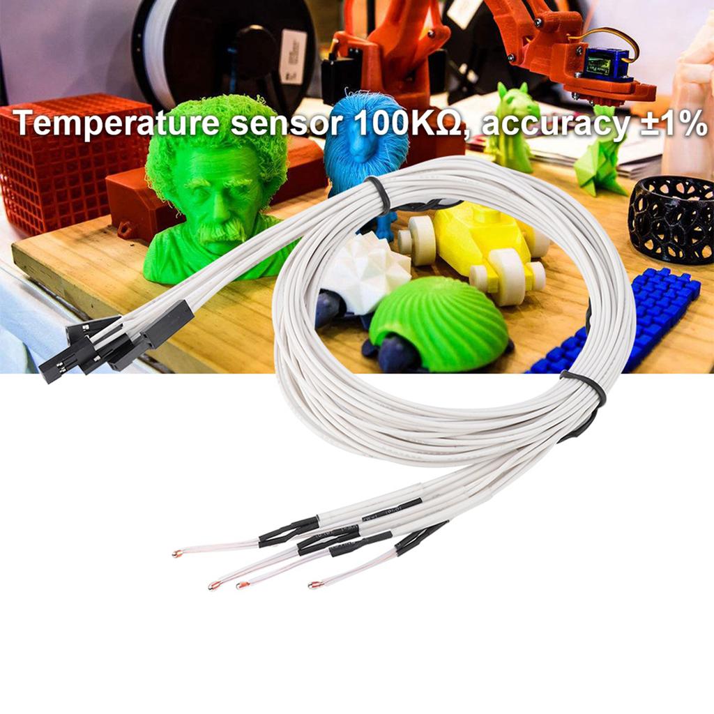 5PCS Accessori Stampante 3D Sensore di Temperatura 100K 3950 Con Terminale Termistore