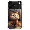 For iPhone 17 Pro Max Case TPU PC Tempered Glass Pattern Printing Phone Back Cover