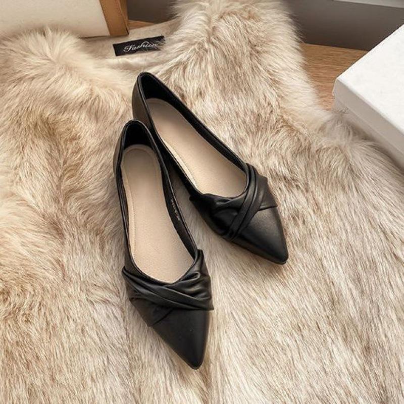 Japan und Südkorea Außenhandel Frühling spitz flacher Boden flacher Mund Einzelne Schuhe Damen weiche Sohle Spät Abendbrise sanft schwangere Frauen