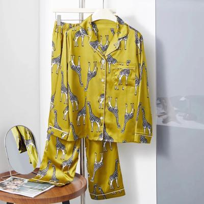 Europäischer Stil Elegant Stilvoll Modisch Trendy Damen Lounges Ästhetik Druck Frühling Herbst Nachtwäsche für Frauen Süß