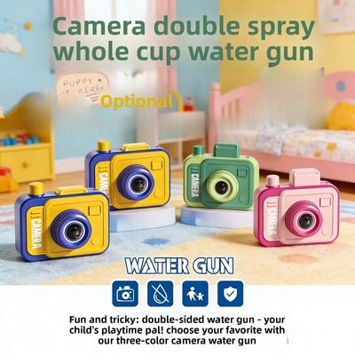 Camera-shaped Dual Water Gun Design Reverse Water Spraying Water Gun Prank Tactic Double-sided Water Gun