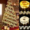 Decoración Navideña Cinta LED Luces de Hadas Adornos para Árbol de Navidad para el Hogar 2025 Lazos DIY Cadena de Luces Navidad Año Nuevo 2026