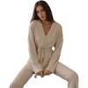 New Top Trousers Vest Three-Piece Homewear Fashion Knitted Three Piece Set