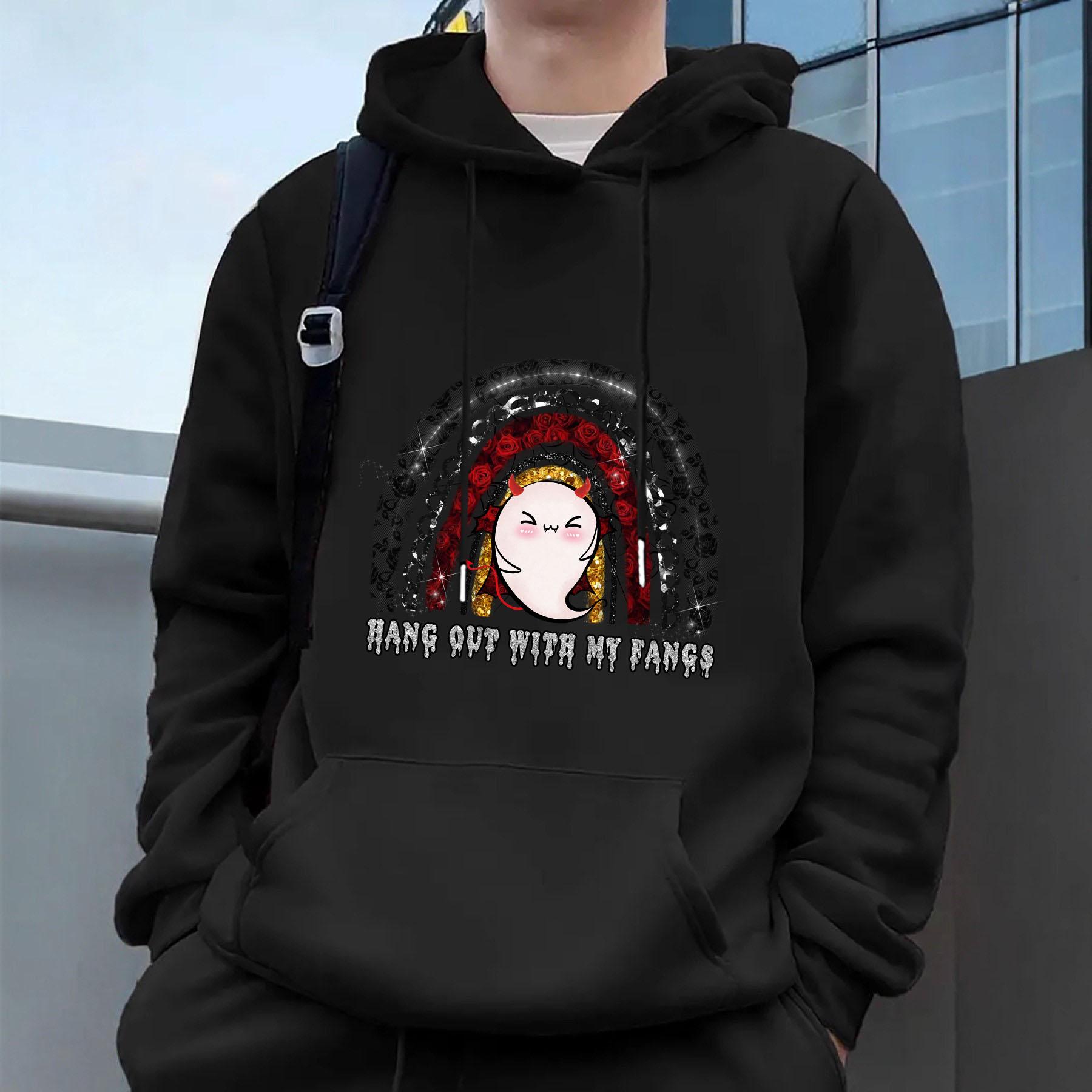 

Хэллоуин Мужские повседневные худи флис хип-хоп 250 г/м² однотонный пуловер толстовка мужская спортивная одежда одежда толстовка мужская одежда S темно серый