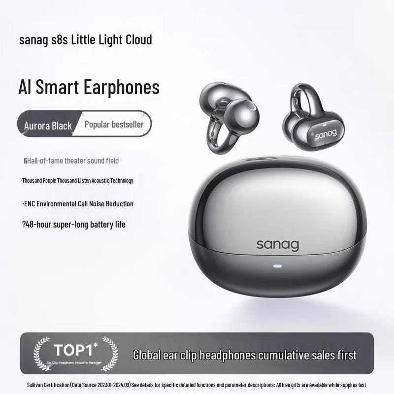 Sena S8SAI 2025 Bluetooth Ear-Clip Air Conduction Open-Ear Sports Earphones