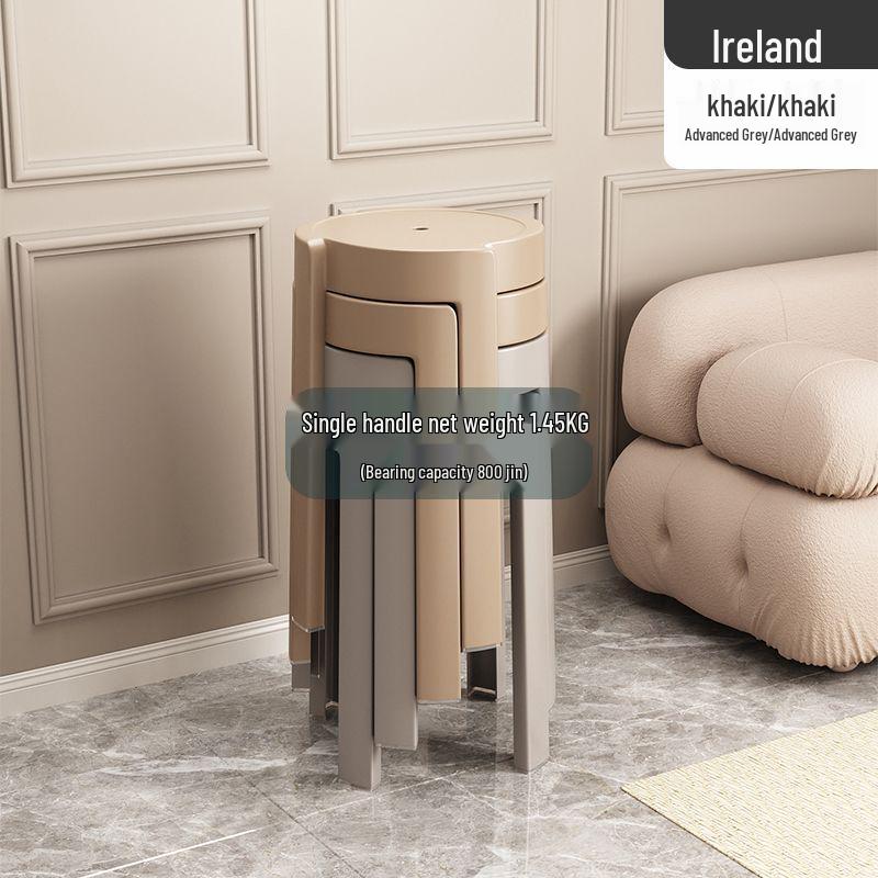 Thickened Stackable Plastic Stool - Modern Minimalist Design for Dining or Spare Seating