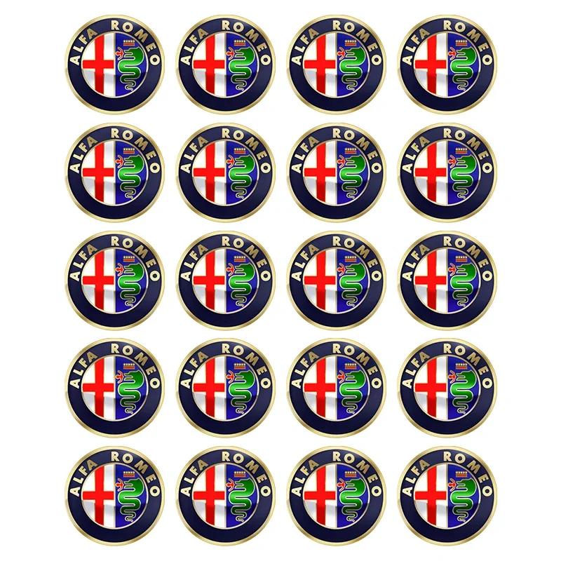 Car Stickers For Alfa Romeo 11mm 14mm Car Logo Remote Key Emblem Sticker Decoration Accessories For Alfa Romeo Giulia Stelvio Mi
