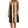 Damen-Rückenfreies Spaghettiträger-Kleid, Ärmelloses Dünn-Träger-Fließendes Strandurlaub-Kurzkleid, Mit Rückenband.