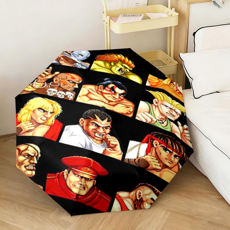 Super Street Fighter Automatic Umbrella - Suitable Travel Portable Umbrella Outdoor sun shading umbrella Suitable For All Seasons
