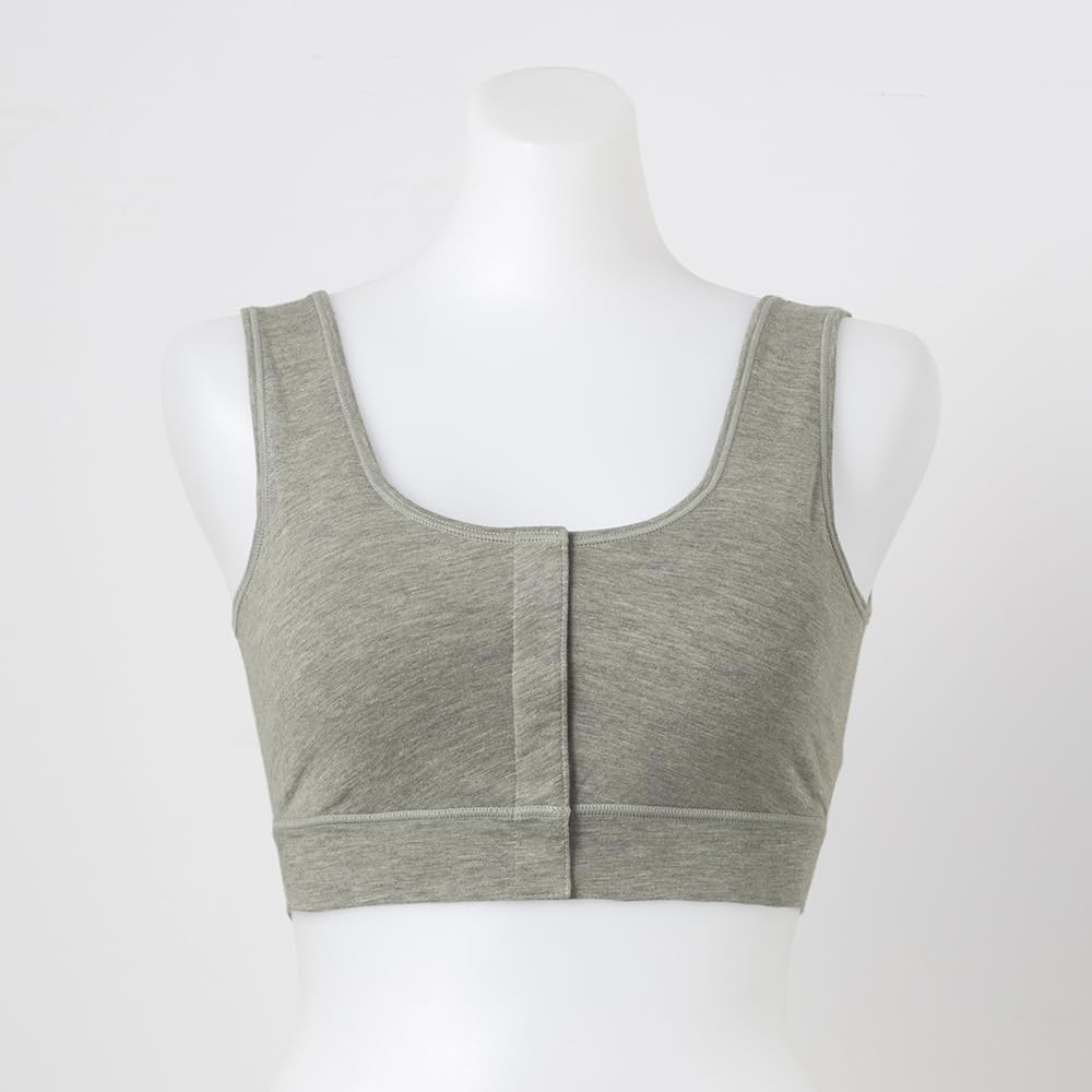 Gunze LacBra with Insertable Easy To Put On and Take for and Breast Cellfair Noble Sepia of Front-Opening Bra, Wireless, Pads, Off, Post-Surgery,