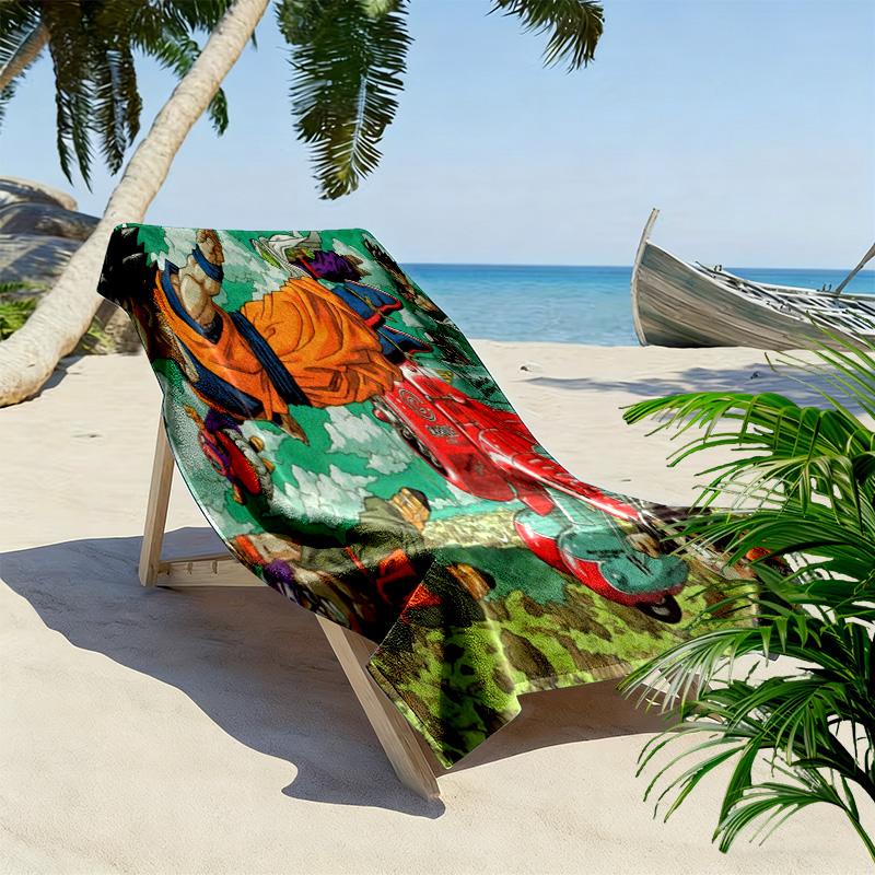 Electric Dragon Warrior Beach Towel Soft Beach Towel for Vacation Photos Swim Seaside Quickdrying Swim Towel Beach Towel Printing Comfort