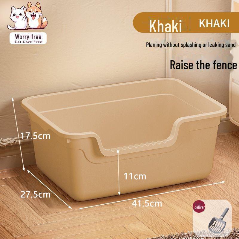 Thickened Semi-Enclosed Oversized Splash-Proof Cat Litter Box