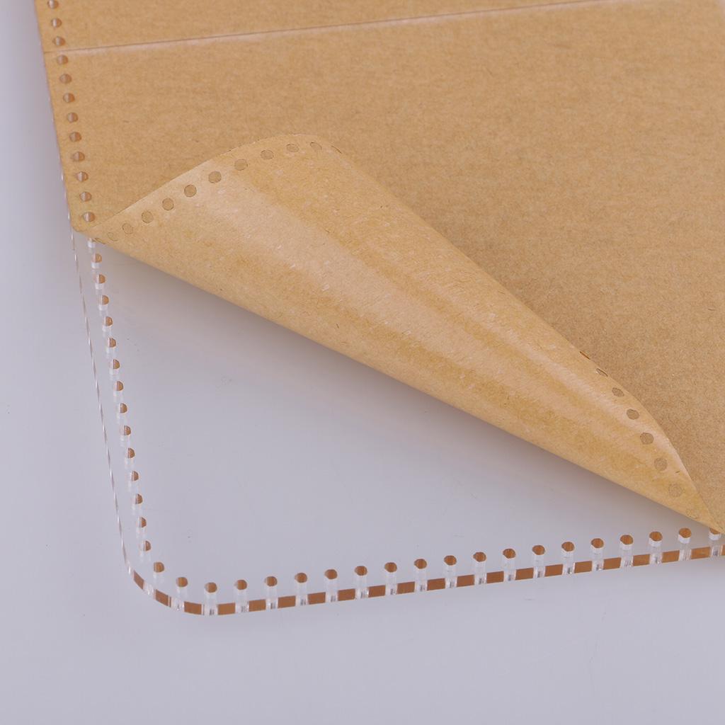 7Pcs Leather Craft Clear Acrylic Clutch Bag Pattern Stencil Template Tool