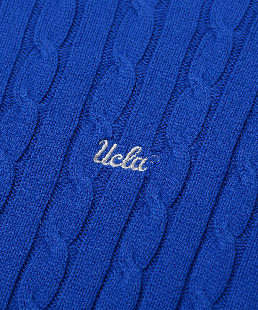 UCLA Unisex Round Neck Cable Knit [Blue](Uzalk8A_43)