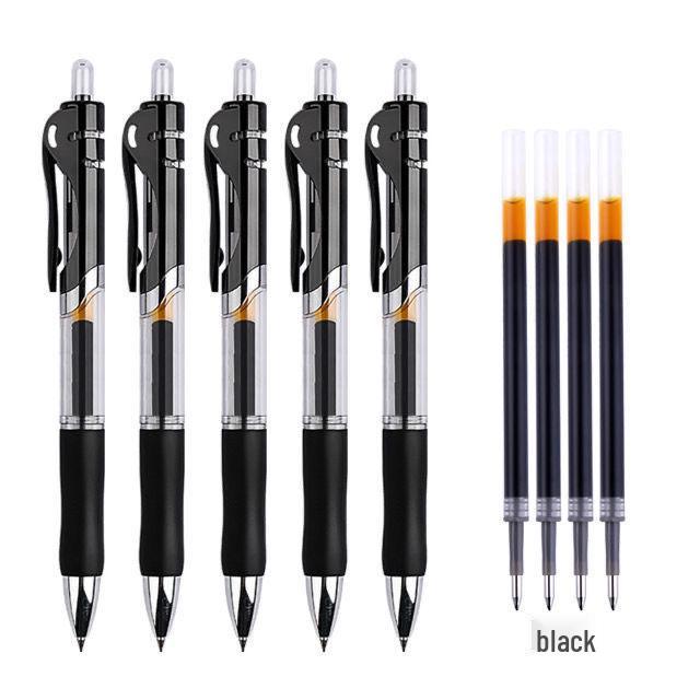 0.5mm Clickable Ballpoint Pen Refill in Black, Red, Blue - Ideal for Signatures and Meetings, Perfect for Students and Office Use